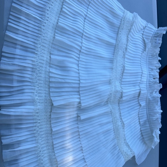 ORI White Pleated Skirt Size 36 - Picture 4 of 8